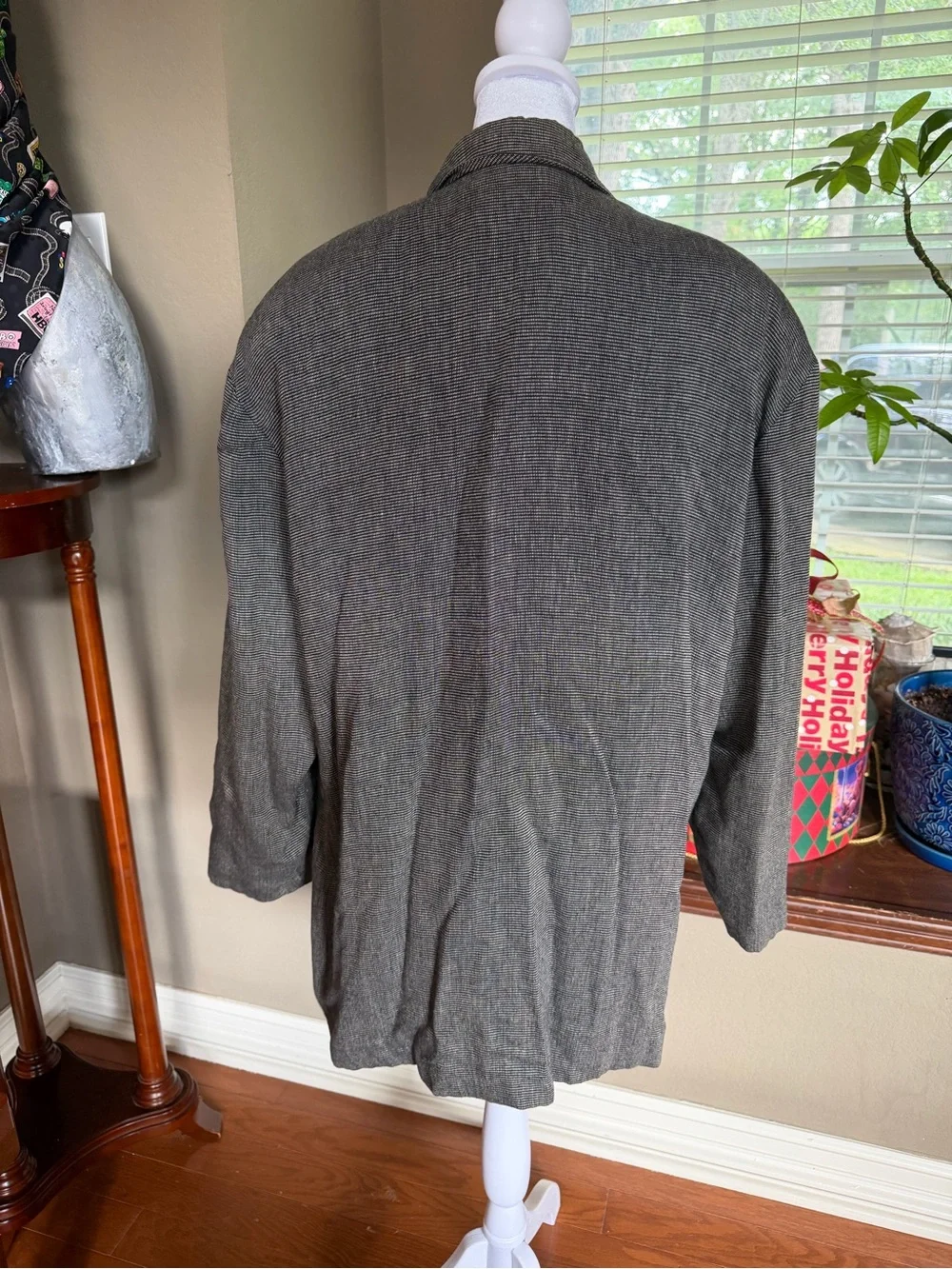 Vintage IB Diffusion Beaded Starburst Longline Blazer - Gray Size 14